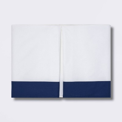 Crib Skirt Pleated - Cloud Island™ Navy/White