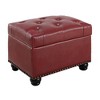 Breighton Home Designs4Comfort 5th Avenue Storage Ottoman: Hinged Lid, Faux Leather Seating - 2 of 4