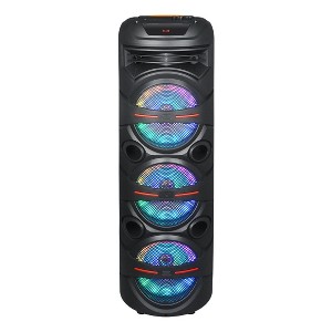 TOPTECH MAX-8, 3x10" Bluetooth Party Speaker with Extra Bass & Disco Lights - 1 of 4