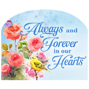 Briarwood Lane Everyday Art Sign 8.25x10.25 Always and Forever Flowers Bereavement Art Sign - 1 of 4
