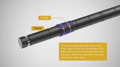 Black Heavy Duty Freestanding Metal Closet Rack with Shelves and Hanging Rods