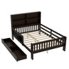 Okak Twin/Full Size Space-saving Design Storage Bed Frame with Chalkboard & Drawers,Solid Wood Platform Bed for Kids Room,Bedroom - 4 of 4