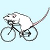 Men's Design By Humans Cycling Rat By TeaandInk T-Shirt - 2 of 3