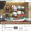 Countertop Storage Rack Suitable For Bathroom And Kitchen, Kitchen Pot Rack, Bathroom, Washbasin, Cabinet Layered Storage Rack - 3 of 4