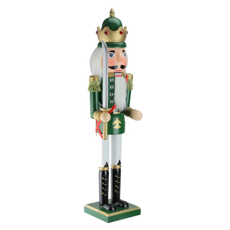 Northlight 24" Green and Gold Christmas Nutcracker King with Sword, 4 of 5