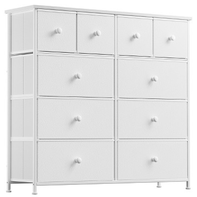Image of WOWLIVE 10 Dressers, Wooden Dresser, Chest of Drawers with Fabric