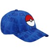 Pokeball Embroidered Blue Tie Dye Cotton Twill Pokemon Baseball Hat - image 3 of 4