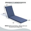 Pellebant 80 Inch Patio Chaise Lounge Cushion 2PCS Non-Slip Replacement Cushion for Chaise Lounge Poolside Deck Garden Indoor Outdoor - 2 of 4