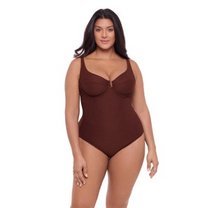 S3 Swim Smoothing Novelty Texture Underwire One Piece Swimsuit - Sculpt, Support, Smooth - 1 of 3