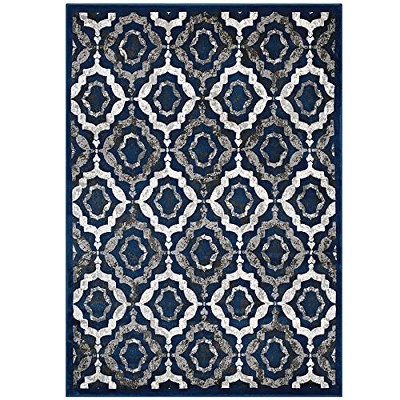Modway Kalinda Rustic Vintage Moroccan Trellis 5x8 Area Rug