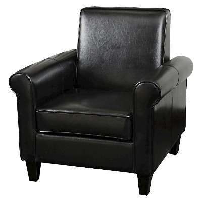 Black leather 2024 chair cheap