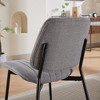 Lyngins 2-Pack Mid-Century Style Dining Chair – Walnut Bentwood, Retro Faux Leather Living Room Chair with Metal Tapered Legs, Ergonomic Curved Back - 3 of 4