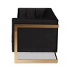 Ambra Velvet Upholstered Sofa: Gold-Tone Frame, No Assembly - Baxton Studio - 3 of 4