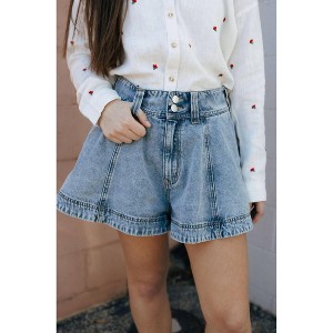 Women's Wo's Denim Shorts - MIOU MUSE - 1 of 4