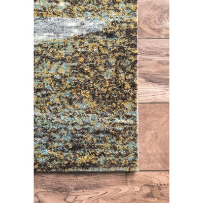 Multicolor Abstract Synthetic 4' x 6' Area Rug
