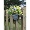 Esterno Metal Wall Ring White Planters; Wall-Mounted Garden Pot Holders Indoor / Outdoor - 3 of 4