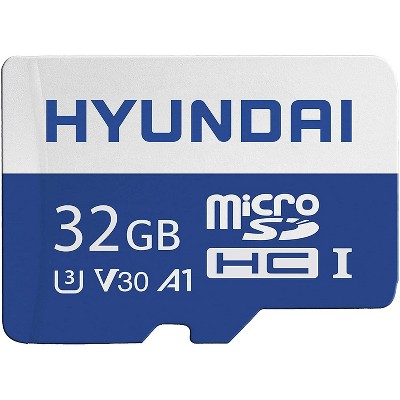 Hyundai 32GB microSDHC UHS-I Memory Card with Adapter, 90MB/s (U3), 4K UHD, A1, V30