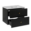 24-Inch Wall-Mounted Bathroom Storage Cabinet with 2 Drawers, Suitable for Small Bathroom Vanity Tables - 3 of 4