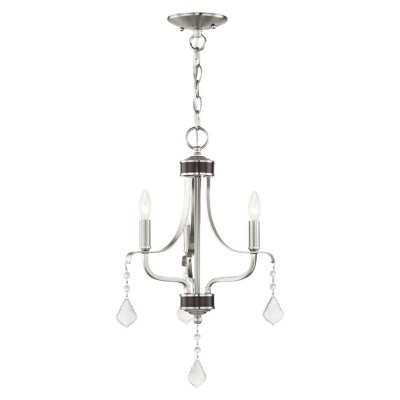 Livex Lighting Laurel 3 - Light Chandelier in  Brushed Nickel