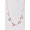 Slickblue 17.5" Gold Thin Chain Necklace, Laser Cut Butterfly Charms, Lobster Claw Closure, Trendy Women’s Jewelry, Gold - 2 of 4