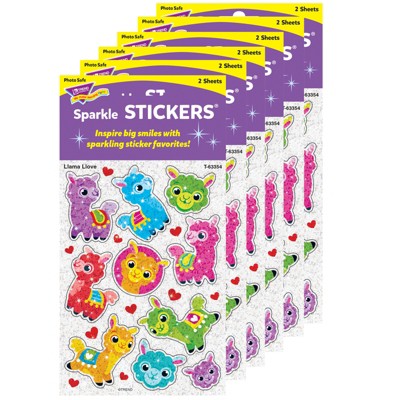 TREND Llama Llove Sparkle Stickers®, 20 Per Pack, 6 Packs