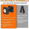 Sapphtopaz 9 in 1 Adjustable Dumbbell Free Weight Set with Connector, Multi-Functional Square Dumbbell, Quick-Lock for Home Gym - 4 of 4