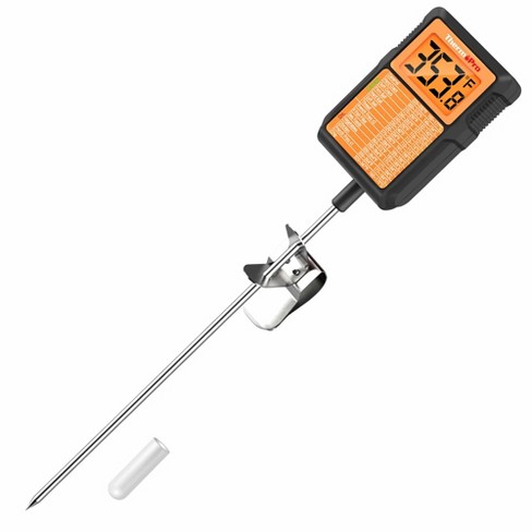 ThermoPro TP510W Waterproof Digital Candy Thermometer with Pot Clip, 8  Long Probe Instant Read for Yogurt and Candy Making, Oil Deep Frying