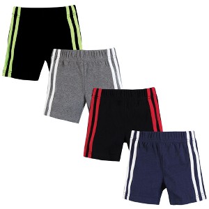 Hudson Baby Boy Shorts Bottoms 4-Pack, Navy Black - 1 of 4