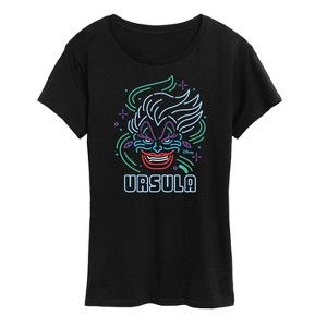 Women's - Disney - Villains Neon Ursula Short Sleeve Graphic T-Shirt - 1 of 4