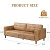 Coucheta 83" 3-Seater Sofa Collection - Faux Leather with Spring Cushion, Deep Seats & 2 Removable Back Cushions, Multiple Colors Available - 2 of 4