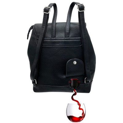 Target black store leather backpack