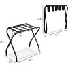 Bartnelli Pro Luxury 2-Pack Luggage Rack Foldable, Collapsible, Steel Rack – Black - 3 of 4
