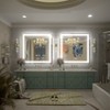 Apmir Super Bright Front & Back LED Lighted Anti-Fog Tempered Glass Bathroom/Vanity Mirror with ETL & 3-Year Warranty - 3 of 4