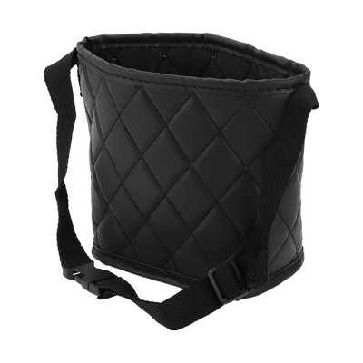 Unique Bargains Car Trash Can Portable and Hanging Front Rear Seats Back Trash Bin 1 Pc