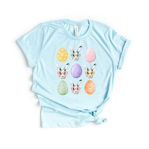 Simply Sage Market Women's Bunny Egg Easter Chart Short Sleeve Graphic Tee - 1 of 3