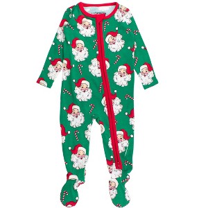 RuffleButts Gender Inclusive Modal Blend Baby One Piece Footie Pajamas - 1 of 4