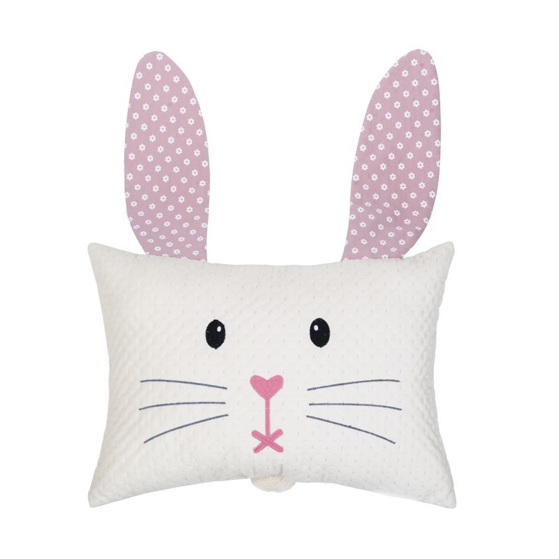 C&F Home 13" x 18" Flap Ears Bunny Girl Decorative Throw Pillow, 1 of 8