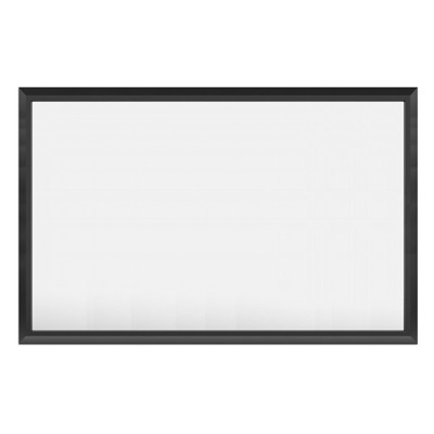 Apmir 55 in. W x 36 in. H Rectangular Diamond Shape Aluminum Alloy Frame and Tempered Glass Wall Mirror in Matte Black