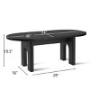 48" Modern Coffee Table Oval Coffee Table With Solid Wood Arched Legs For Living Room-Tanpinhause - 4 of 4