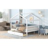 Full Size Wooden House Bed with Drawers - 3 of 4