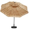 Ainfox 9 ft Thatched Patio Umbrella with Tilt, Hawaiian Style Beach Parasol for Beach, Patio, Poolside, Backyard  Garden - 4 of 4