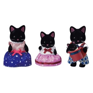Calico Critters Midnight Cat Family, Set of 4 Collectible Doll Figures - 1 of 4