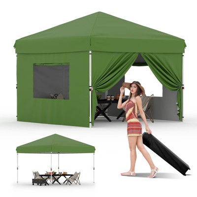 Pop Up Canopy Tent, Heavy Duty Outdoor Canopy W/ Removable Sidewall, Portable Tent Gazebo, Instant Tent Shelter for Parties, Events, & Vendors
