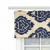 RLF Home 100% Cotton High Quality Flame Tailored Window Valance with 1.5" Rod Pocket 50" W X 12" L Navy - 4 of 4