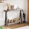 2-Tier Sofa Table Farmhouse Console Table with Storage Narrow Entry Table with Metal Frame - 4 of 4