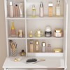 Sapphtopaz Vanity Desk Modern Small Makeup Table with Adjustable LED Mirror, Padded Stool for Bedroom, Living Room - 4 of 4