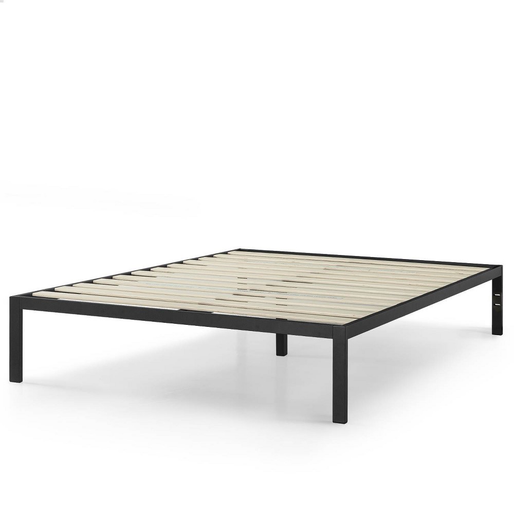 Photos - Bed Zinus Full Modern Studio Metal Platform  1500 Black - : No Box Spring, 14" High, 5-Year Warranty 