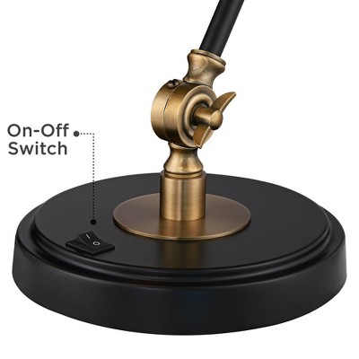 Adjustable Black and Brass Desk Lamp with USB Port