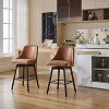 Jojoka Mid Century Bar Chairs with Back & Wood Legs - 4 of 4