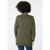 Roaman's Women's Plus Size Fine Gauge Drop Needle Cardigan - 3 of 4
